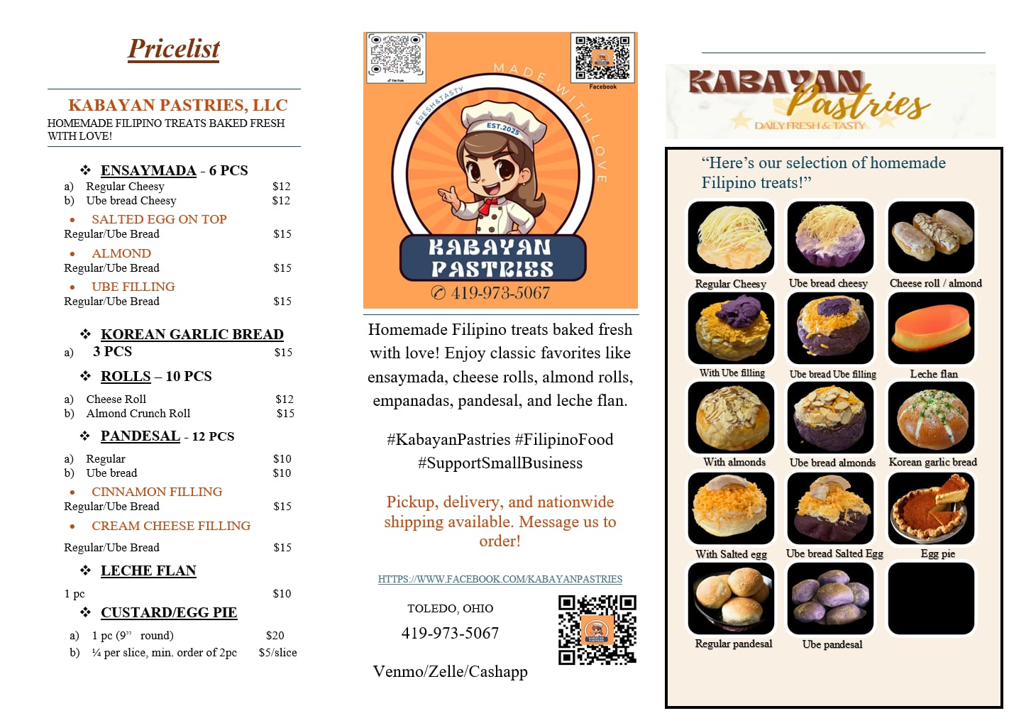 Kabayan Pastries Flyer